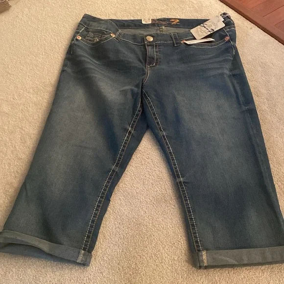 Seven 7 luxe cropped NWT jeans size 20 - Picture 8 of 11